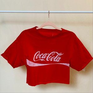 Red Coca Cola Cropped T-Shirt